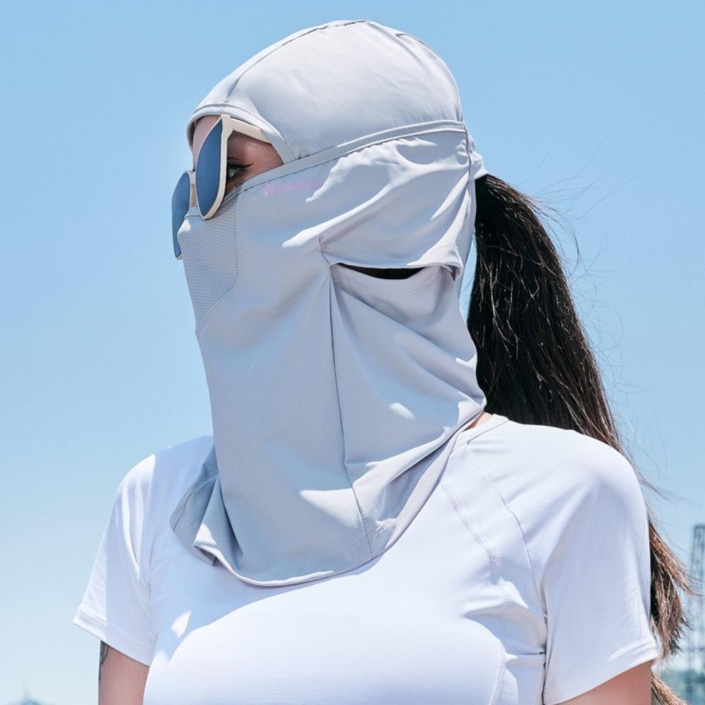 

with Shawl Visor Cap Breathable Sunscreen Hat New Mask Cap Cycling серый