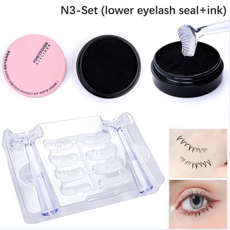 

Штамп для накладных ресниц своими руками, легко наносить естественный вид, подводка для глаз, уплотнение, инструмент для макияжа с ручкой, отпечатки нижних ресниц