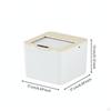 Smart Trash Bin Retractable Lid Desktop Minimalist Finish White 4L