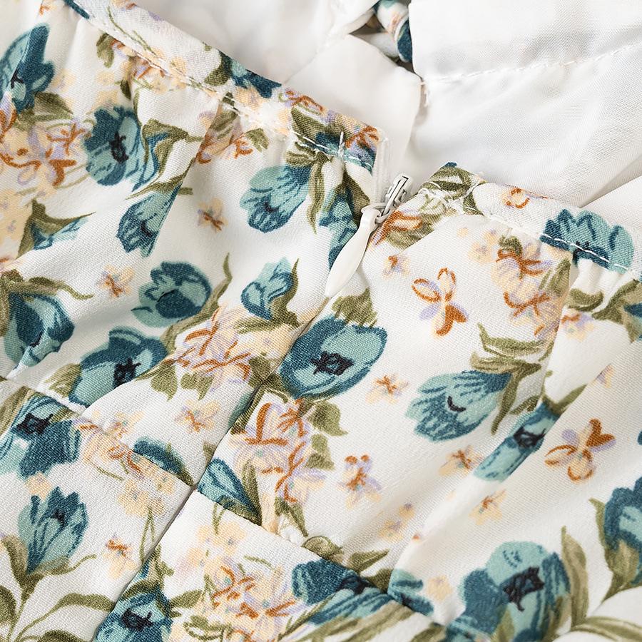 2025 Spring Women's European and American Style Printed Sling Dress