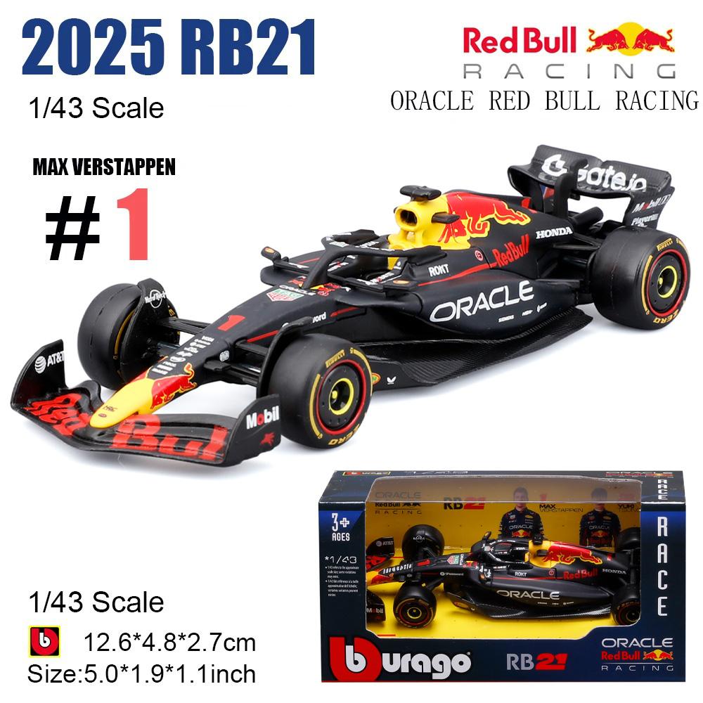 Bburago 1:43 F1 Red Bull Rb21 Station Japon #1 Verstappen #22 Yuki Tsunoda W16 Sf25 Alliage Voiture Modèle Moulé Sous Pression Jouet Objet de Collection
