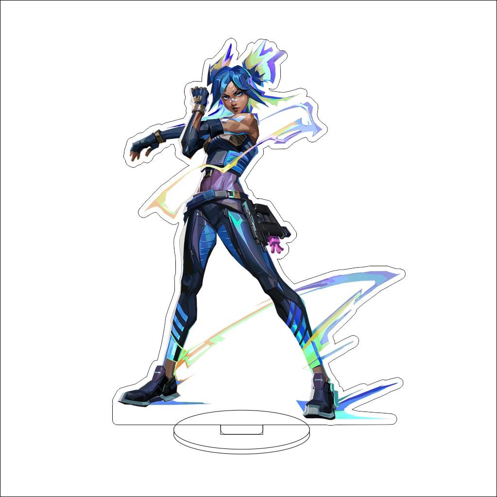 16CM VALORANT Acrylic Stand Model Waylay/Tejo/Clove/Vyse/Deadlock Figure Stand Halloween Gifts