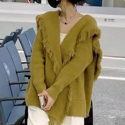 Herfst Lange Mouw Sexy Vest Winter Casual Design Trui Mode Losse Lange Vesten Vrouwen Jas Solid Knitwears 28396