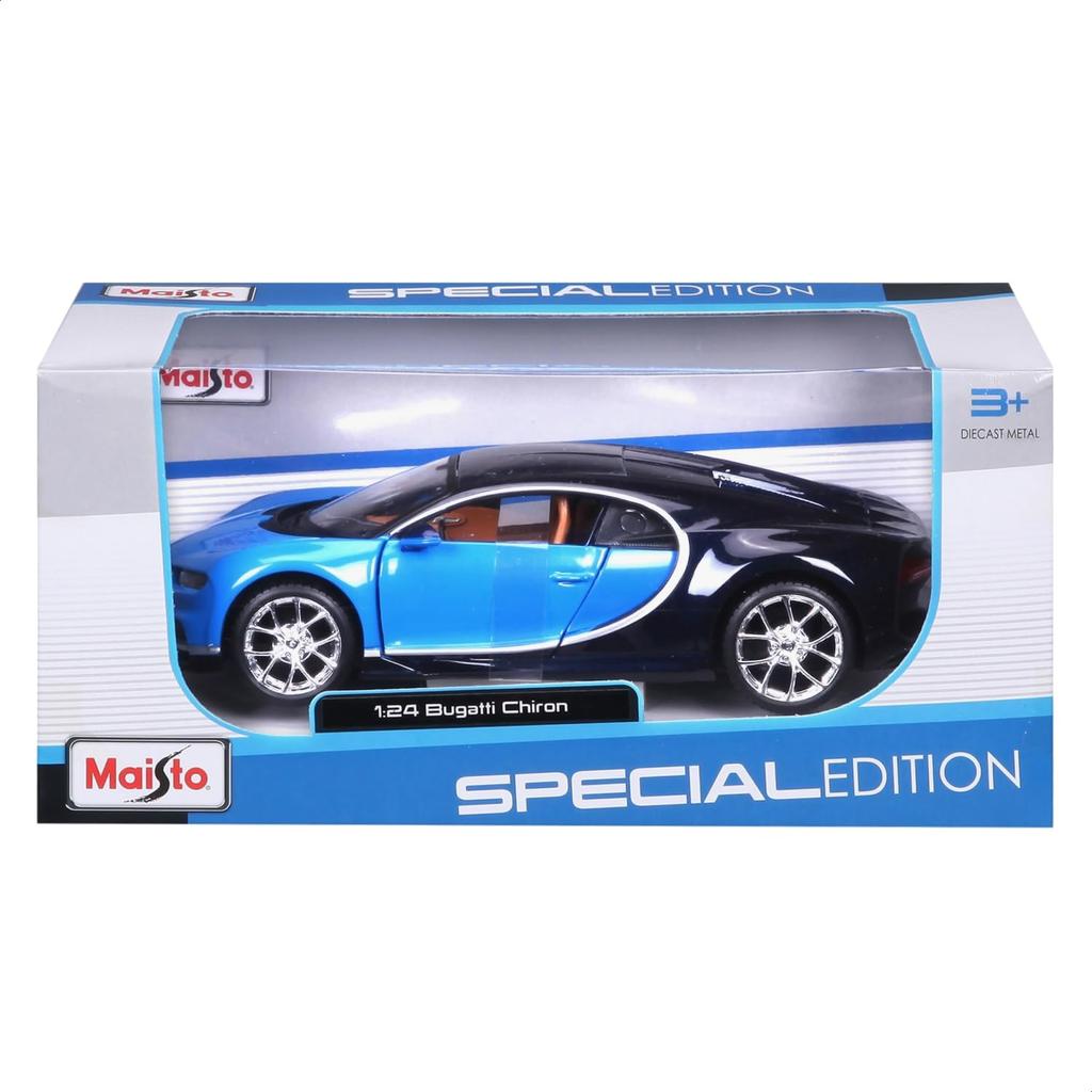 Maisto 1/24 Bugatti Chiron 2015 Blue / Diecast Model Car, Finished Product, 31514 BU
