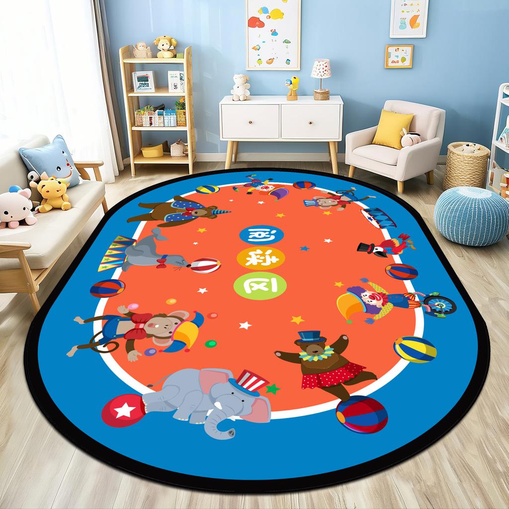 Kindergarten Cartoon Carpet Children'S Early Education Puzzle Game Mat Full Of Easy Care Crystal Velvet Baby Climbing Mat