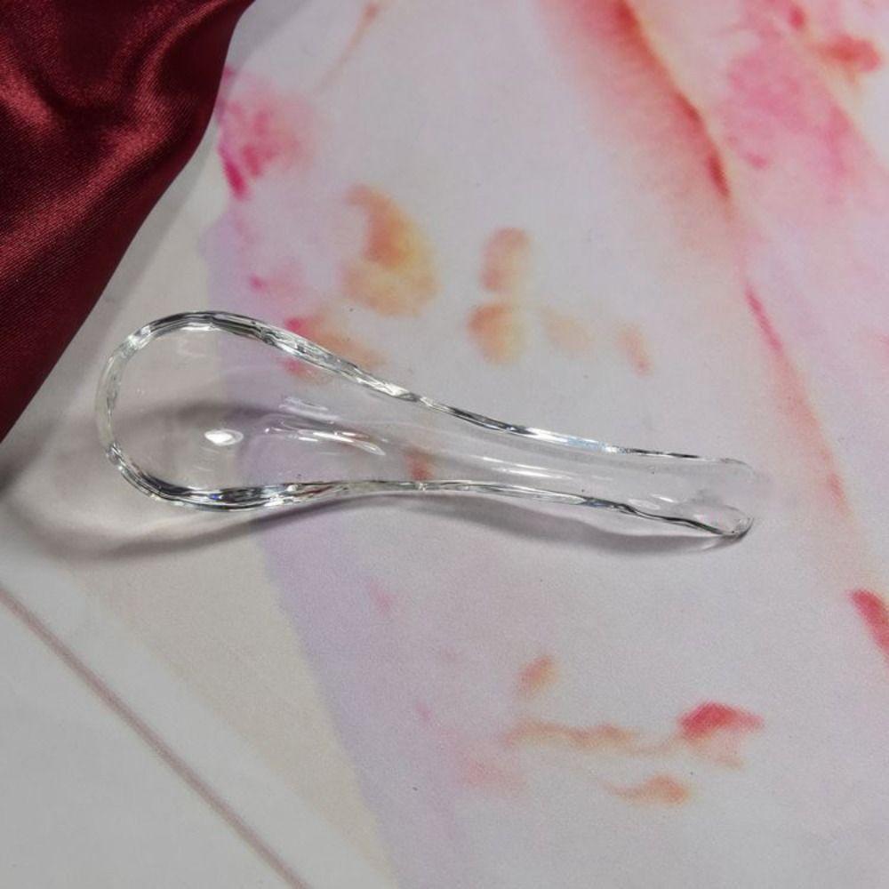 Transparent Condiment Spoons Exquisite Dessert Teaspoons Crystal Glass Spoon  Hotel