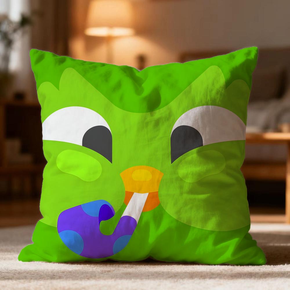 Popular D-DDuolingo Cushion Cover Soft Washable Pillow Case Multi-Scene for Couch Bed Travel Office Use