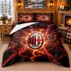 Printed 3Pcs Bedding Set AC Milan Pattern Bed Sheet Pillowcase For Bedroom Decor