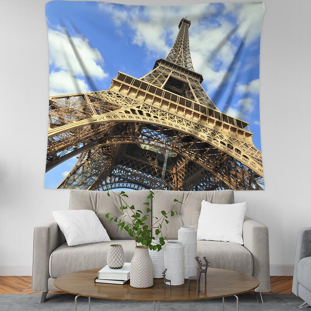 Париж Эйфелева башня Узор Подвесной Ткань Спальня Гостиная Гобелен Домашнее Настенное — фото 9