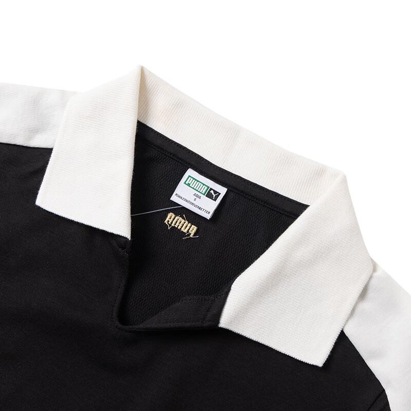 Puma Polo Shirt Short Sleeve Casual Breathable Sports Women Tops Black 629235-01