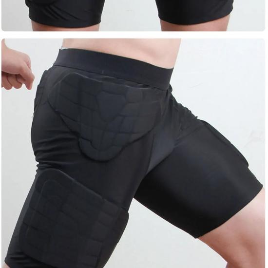 Mens Padded Compression Shorts Protection Undershort Best for Basketball,Football,Hockey,Cycling,Ice Skating and Contact Sports
