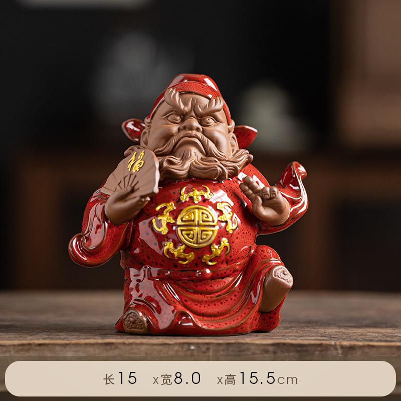 Zhong Kui ceramic sculpture Zen home porch office desktop Chinese decoration modern arts and crafts fortune