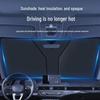 Foldable Titanium Silver Car Sunshade with Heat Insulation and UV Protection