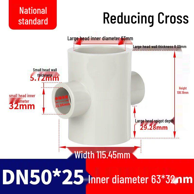 PPH Hot Melt Reducing Tee & Cross Tee Connector