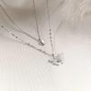Double-layer Butterfly Necklace Women's Light Luxury Collarbone Chain Niche Design Neck Chain New Trendy Pendant Jewelry