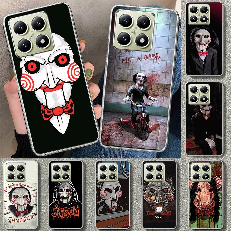 The Jigsaw Killer Horror Phone Case Cover for Xiaomi Redmi Note 15 14 13 12 11 Pro Plus 14S 12S 11S 11T 11E 10S 10 Customized Fu