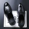 2025 Wenzhou leather shoes British style derby shoes dress commuter black wedding men's high-end business shoes real sheepskin