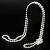 Fashion Faux Pearl Long Necklace 140cm Long Faux Pearl Wedding Engagement Necklace
