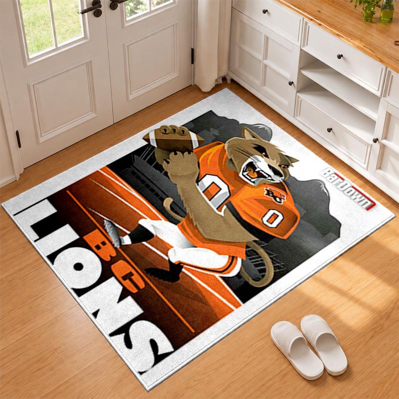 BC Lions Football team Carpet Door Mat for Living Room or Bedroom Protective Mat Under Chair Office Decoration Christmas Gift Birthday Present