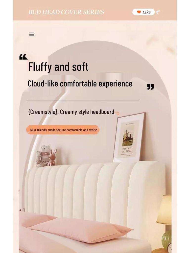 Luxurious Quilted Headboard Cover - 3D Soft Wrap, Full Coverage Dust Protection