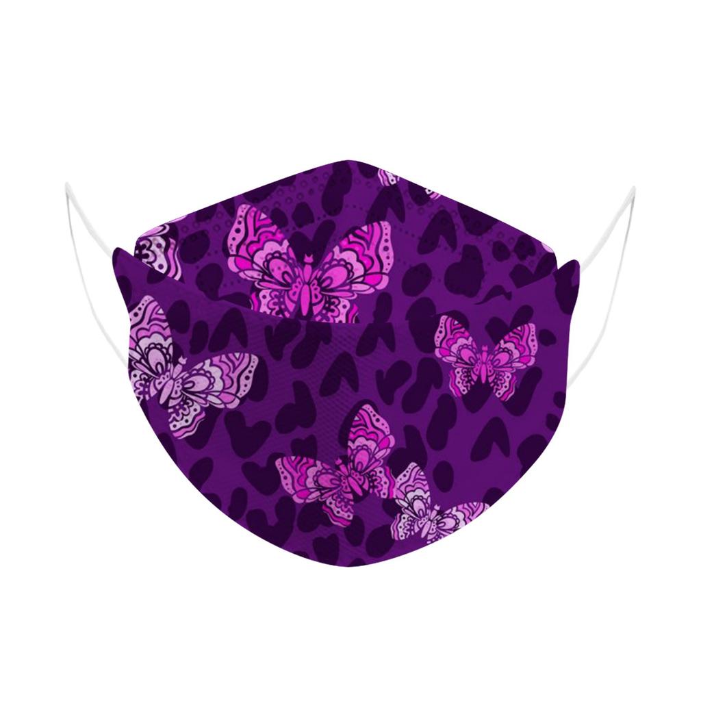 Adult Leopard Butterfly Printed Outdoor Prevention Fish Mask Face