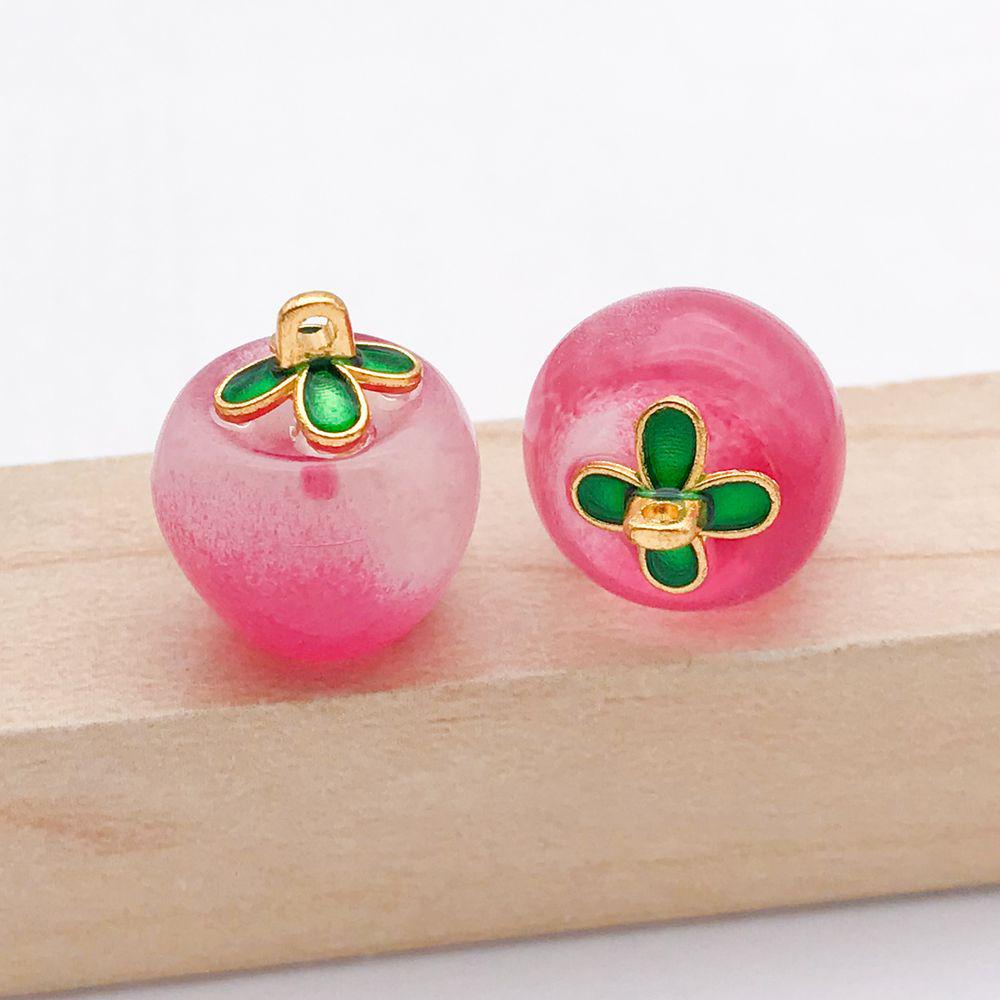 Set of 12 Colorful 3D Glass Apple Charms for DIY Bracelets & Necklaces