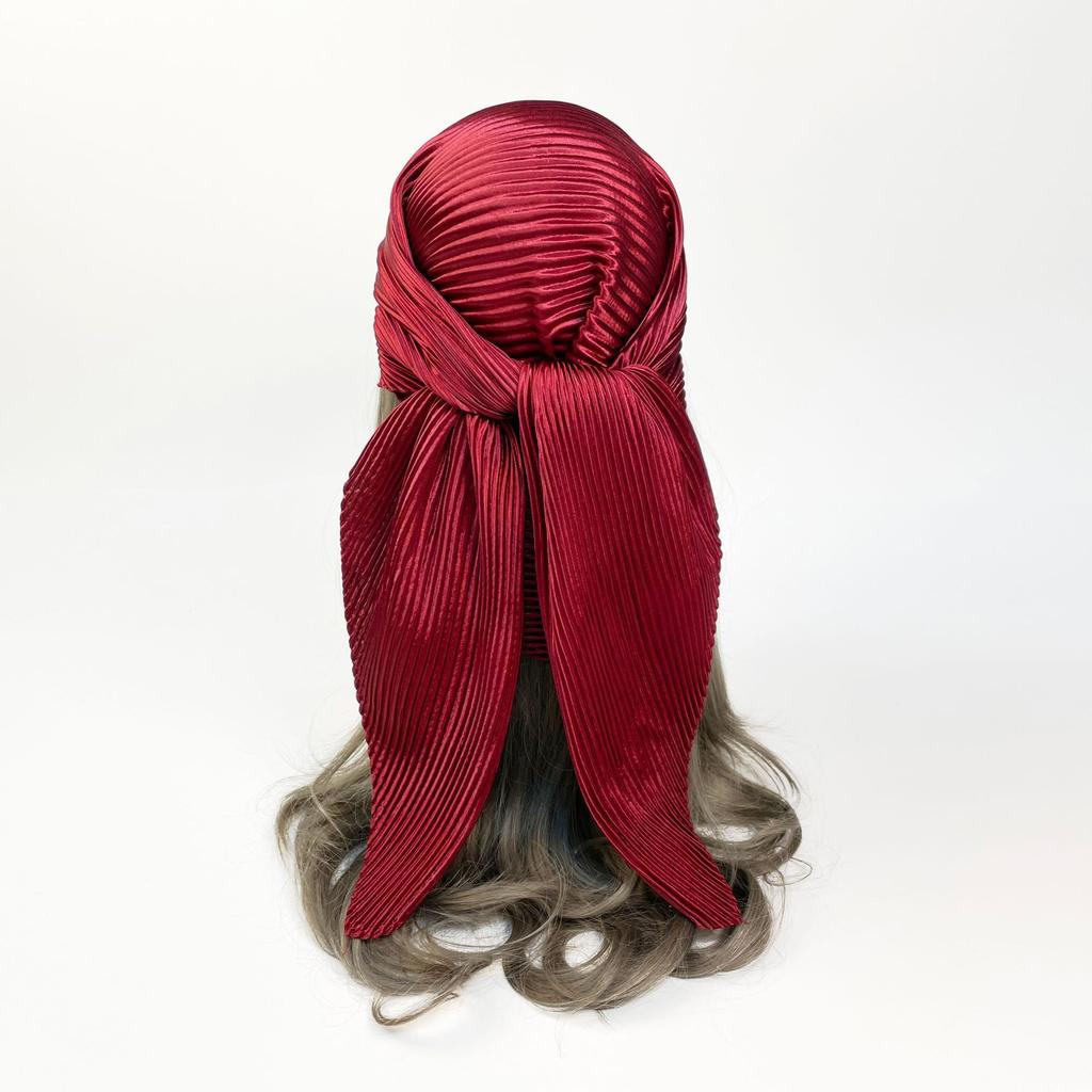 Fashionable New Versatile Headscarf Large Square Scarf Solid Color Scarf Women'S Simulated Silk Satin Scarf