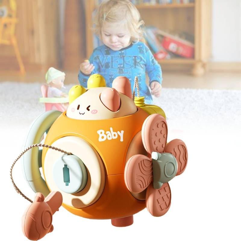 Bola Ocupada Interativa Adorável Para Bebês Cubo de Brinquedo Sensorial Educacional para Pegar