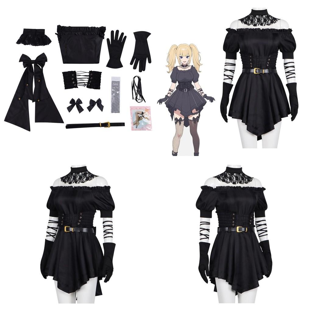 Grok Virtual Girl Halloween Cosplay Costume With Short Skirt For Anime Game Fans