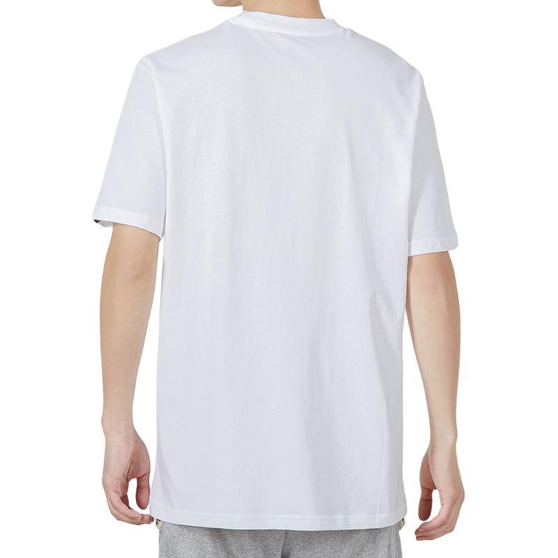 adidas T Shirts Men's White Crew Neck Moderate Straight Fit HE4839