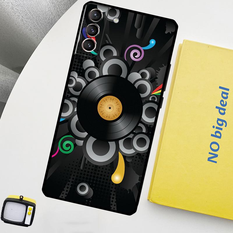 Vinyl DJ Record Art Phone Case For Samsung Galaxy S25 Ultra S21 S22 S23 S24 Ultra S9 S10 S20 Plus S25 FE Cover