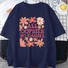 Футболка с принтом 'All Oopsies No Daisies' для женщин и мужчин, повседневная, с круглым вырезом, летняя, футболка про ментальное здоровье, смешные ретро-футболки с цветами