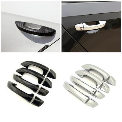 For Volkswagen VW Passat B6 B7 2005-2015 Carbon Fiber Refit Chrome Door Handle Cover Trim Protection Sticker Car