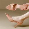Fashion Liyke Summer New Brand Women Slippers Fashion Pointed Toe Slip On Slides Ladies Elegant Thin High Heels Party Dress Shoes Sandal