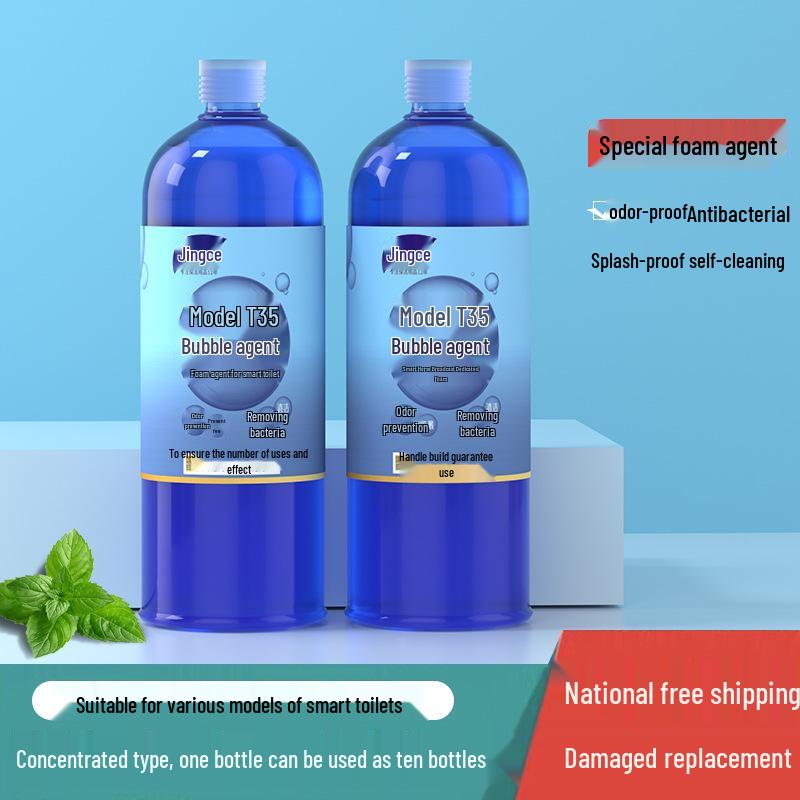 Universal Smart Toilet Foam Shield: Automatic Anti-Splash Deodorant Liquid Refill