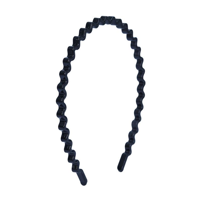 

Резинка для волос из лапши быстрого приготовления Идеальный инструмент для женщин для укладки распущенных волос Невидимая повязка на голову Волнистая повязка на голову чёрный