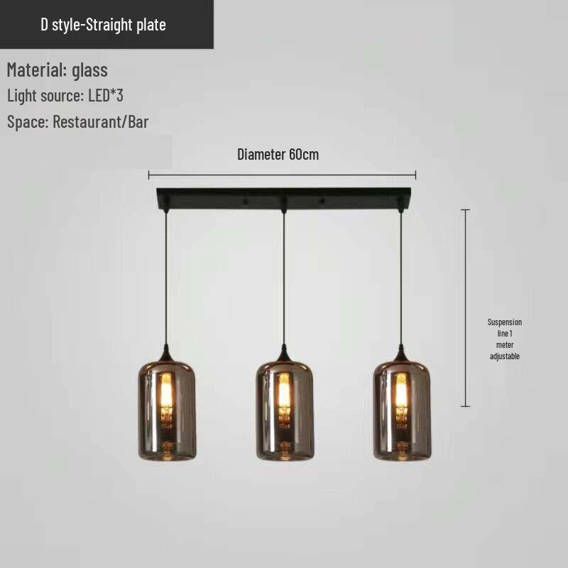 Modern Multi-Head Glass Chandelier Pendant for Dining Room
