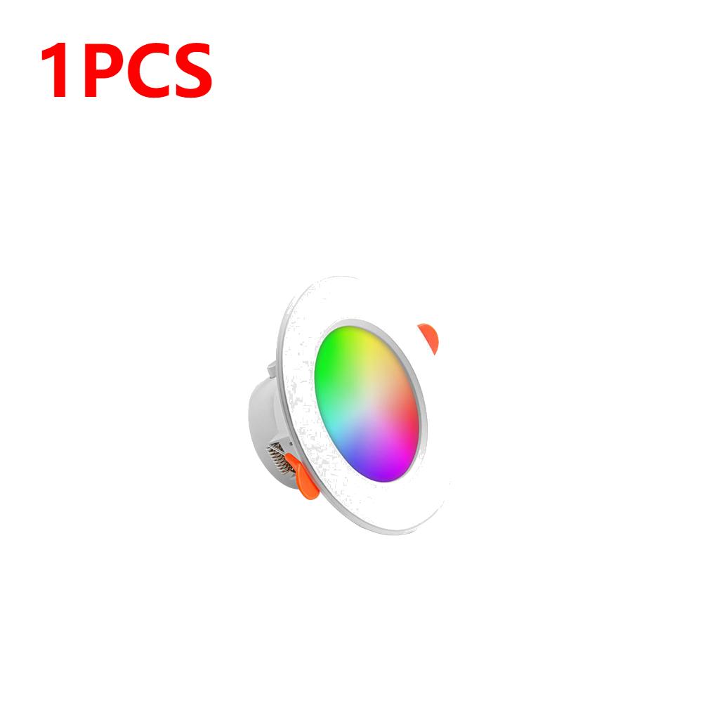 1-10PCS 10W Smart LED Downlight Bluetooth Ceiling Lamp RGB Lamp APP Remote Control Color Changing Light for Google Home