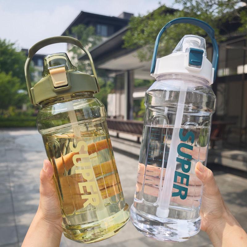 Bouteille d'eau portable robuste - Été Fitness Grande capacité, Conception résistante aux chutes