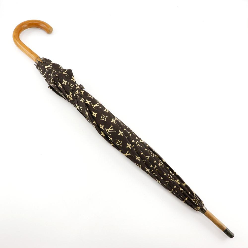 Louis Vuitton Parasol Other Miscellaneous Goods Vintage Monogram Brown Cotton Women Used