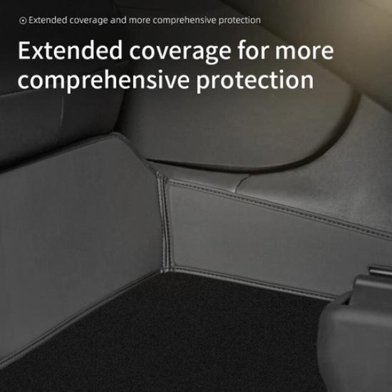 Rear Seat Lower Protective Mat Cushion Protector Anti-Dirty Kick Pad Leather Car