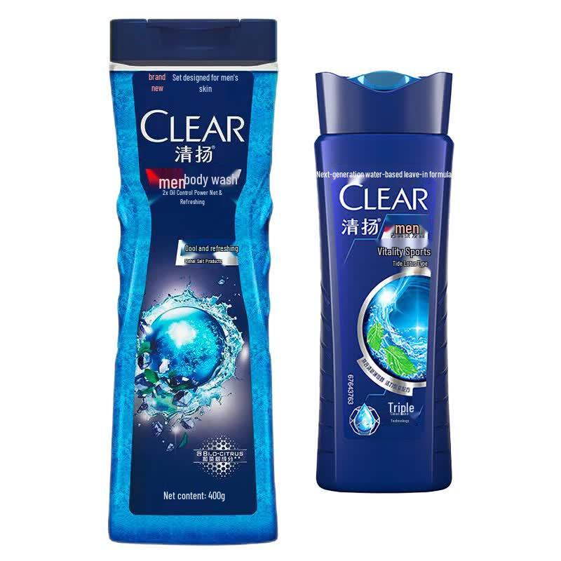 CLEAR Подарочный набор для мужчин: Гель для душа с контролем жирности и Шампунь против перхоти