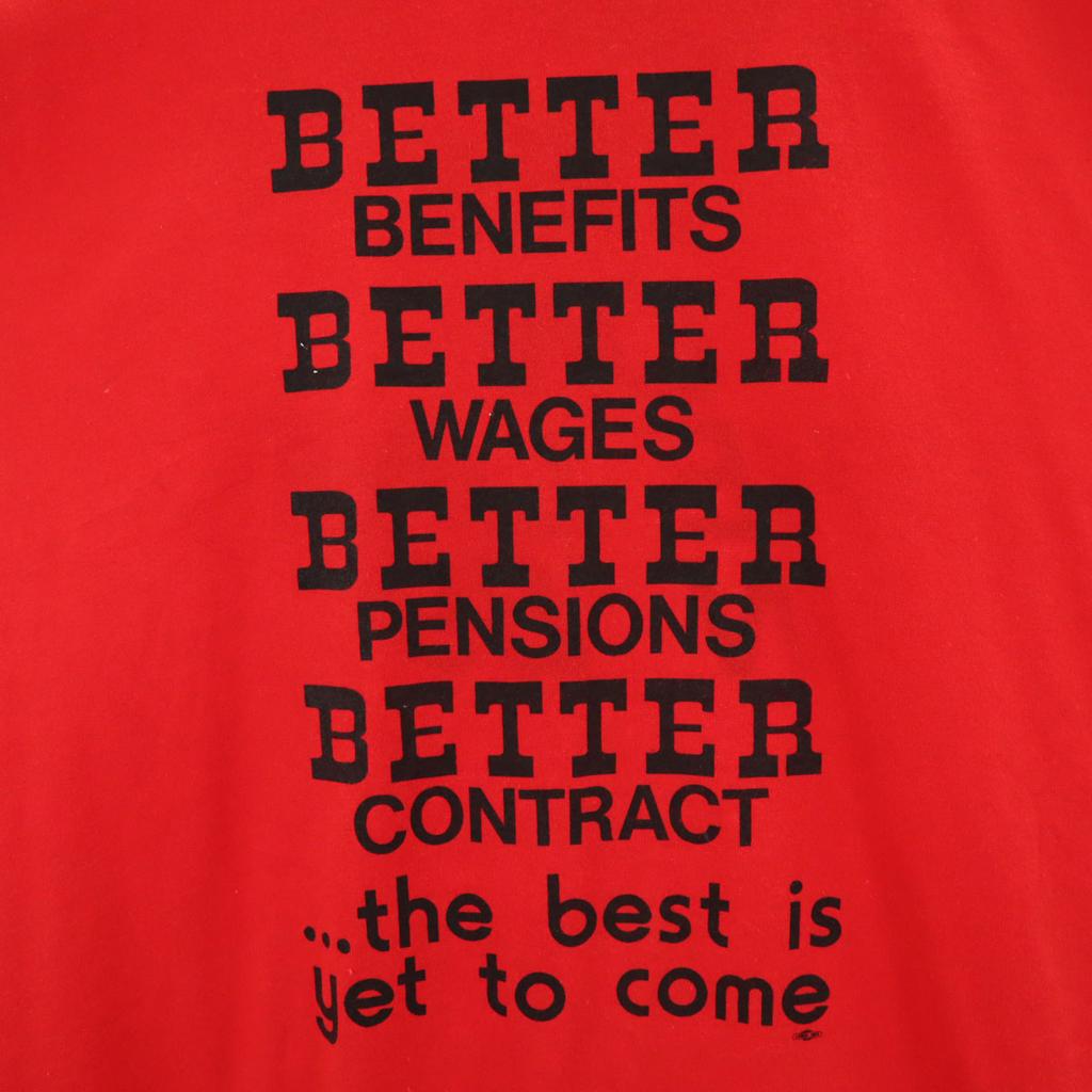 RUSSELL ATHLETIC 80s Made in USA Old CWA Short sleeve T-shirt L Red Men's Used