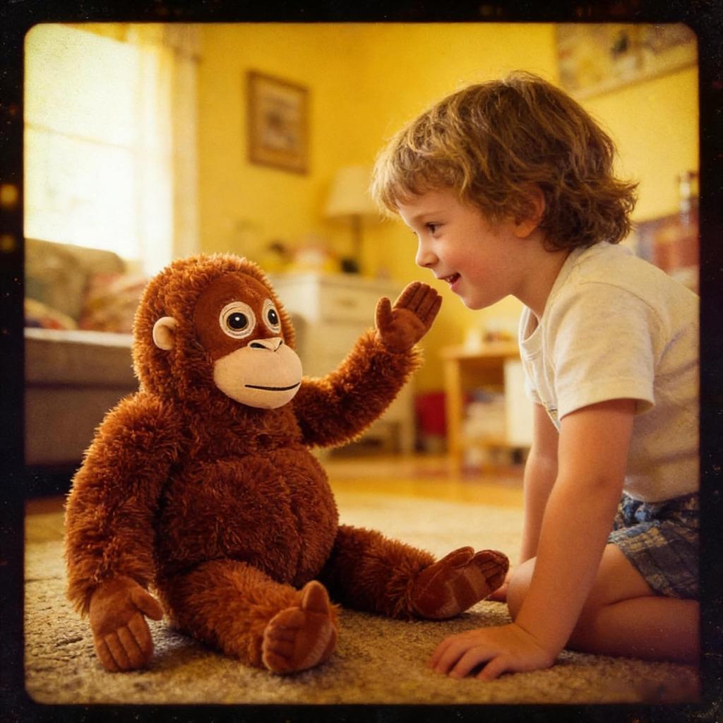 [Boxed Authentic Product] Orangutan Plush Toy, Doll, Cute, Gorilla, Monkey, Multiple Scenes, Realistic Expression, Perfect for Interior Decor and