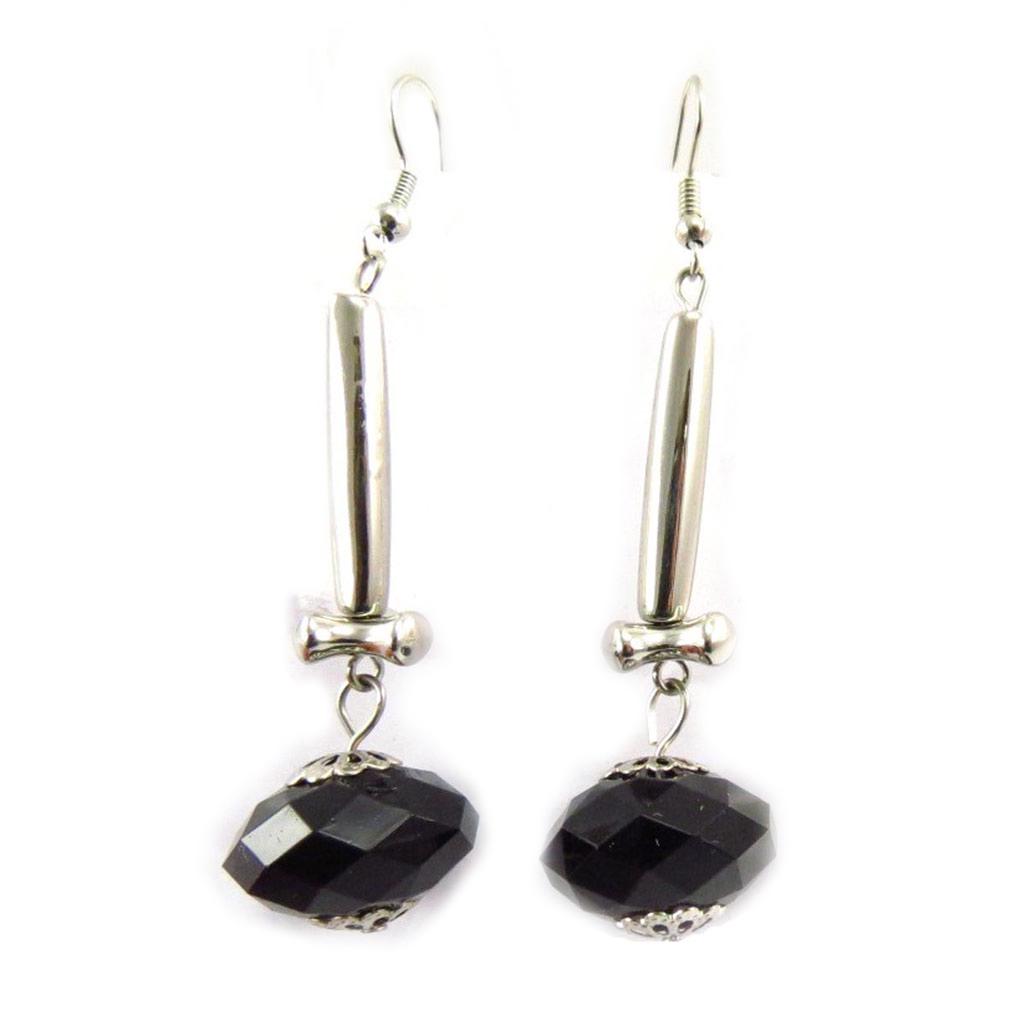 Les Trésors De Lily [J7717] - Black 'Scarlett' Designer Earrings