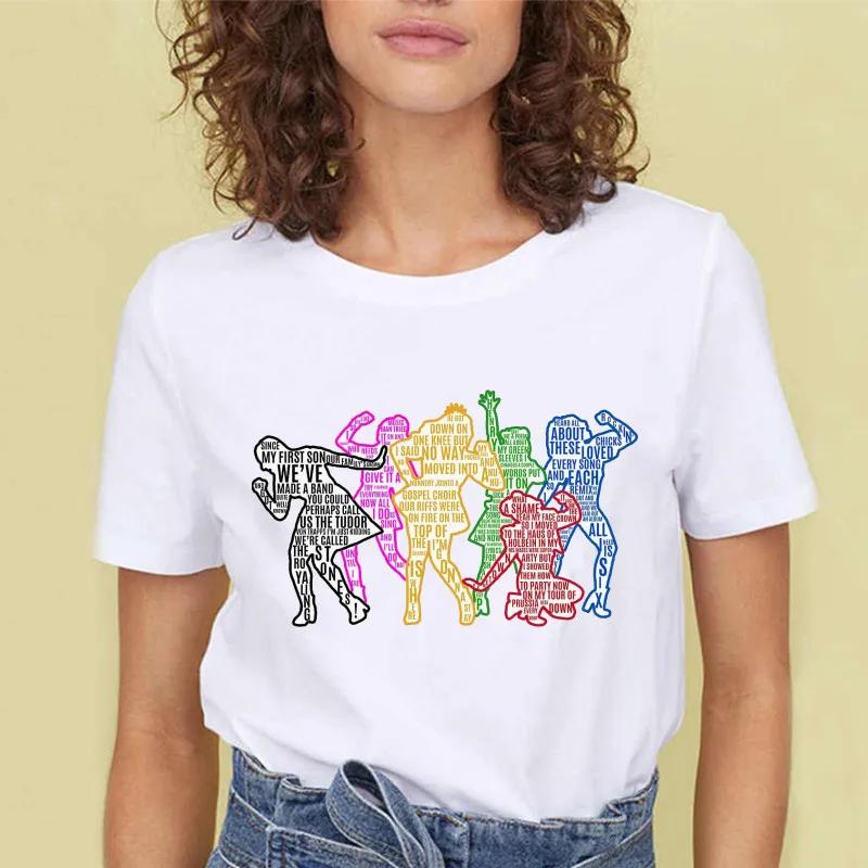 SIX The Musical Queens Letter Hip Hop Print T Shirt Casual O-neck T Shirt for Women Short Sleeve Fashion Female Top