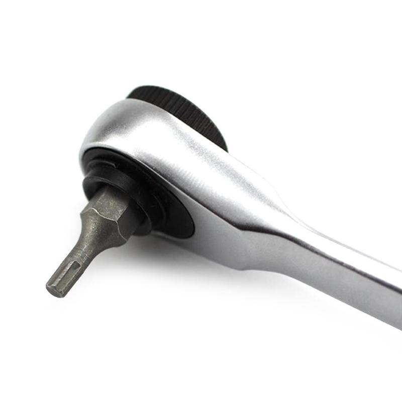 Mini Ratchet Wrench Wrench Hand Tools 1/4 Inch Double Headed Quick Ratchet Wrench Repair Hand Tools Screwdriver Bit