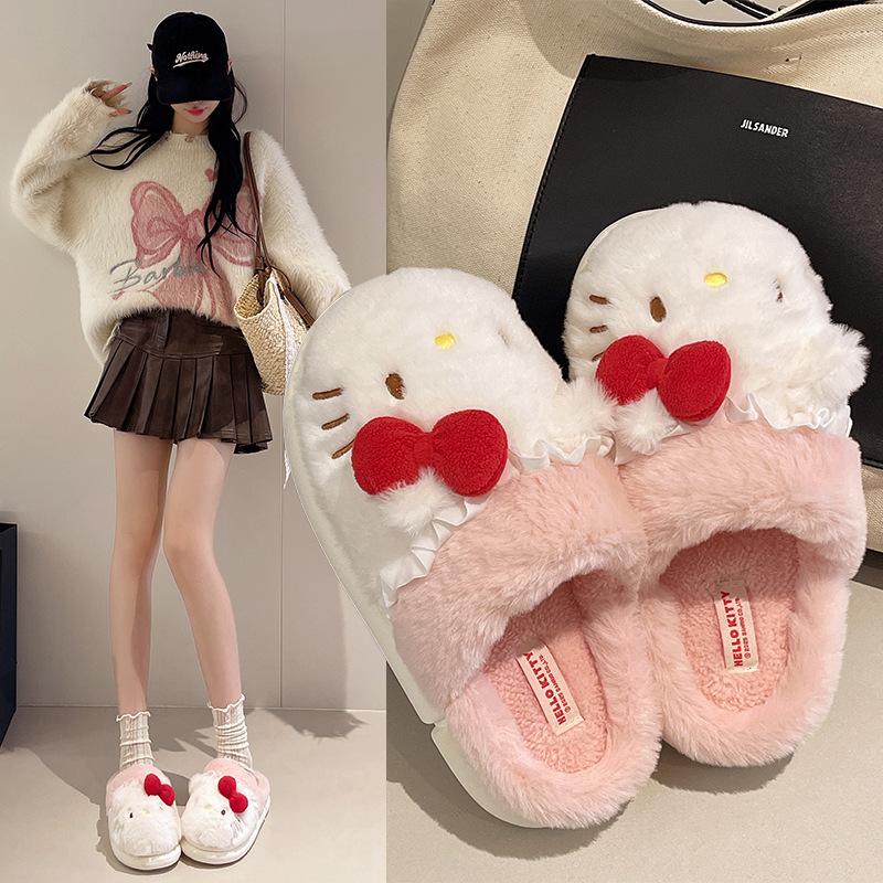 2025 Winter Baumwollpantoffeln Damen Winter Zuhause Indoor Dicke Sohle Baumwollmopp Warme Wollpantoffeln Haushalt Hausschuhe