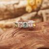 Color Treasure Earrings Natural Tourmaline Ring Women'S S925 Sterling Silver Gemstone Index Finger Ring Xiaohongshu Model