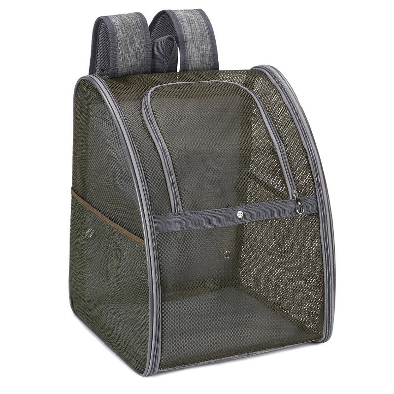Haustierbedarf Mesh Atmungsaktiver Doppelschulter-Hunderucksack Outdoor-Reise-Katzentasche Haustier-Sommerrucksack